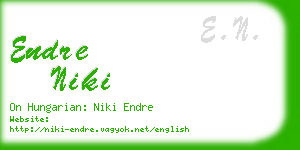 endre niki business card